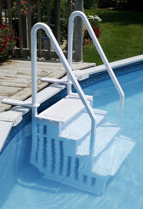 how to attach pool steps to deck